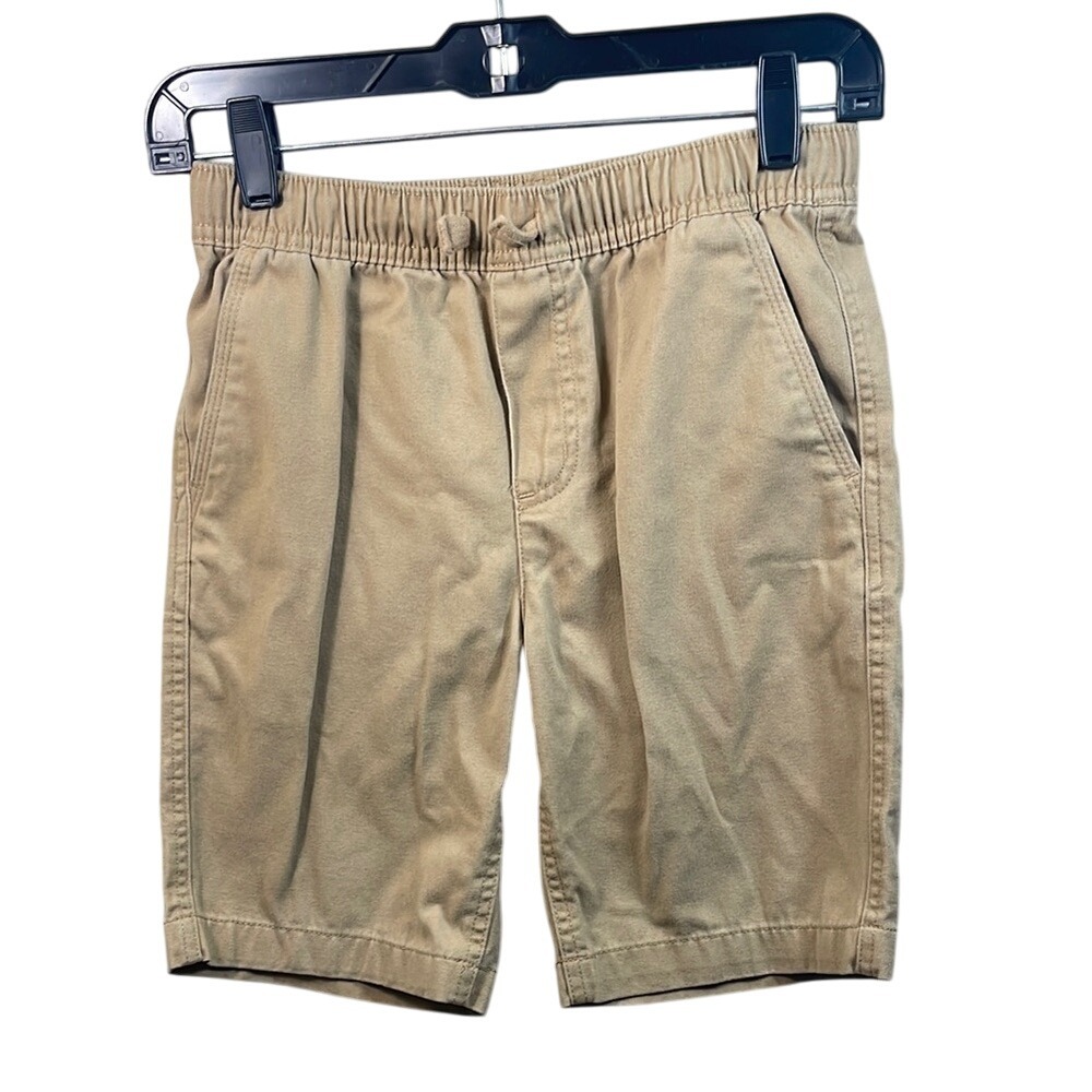 Nautica Tan light academia Flat Front Shorts with Classic Design